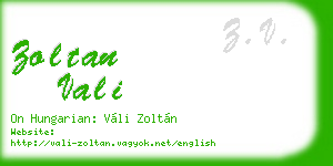 zoltan vali business card